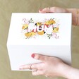 Model Holding Personalised Bloom Jewellery Box with Drawers