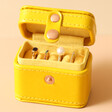Rings Inside Petite Travel Ring Box in Mustard