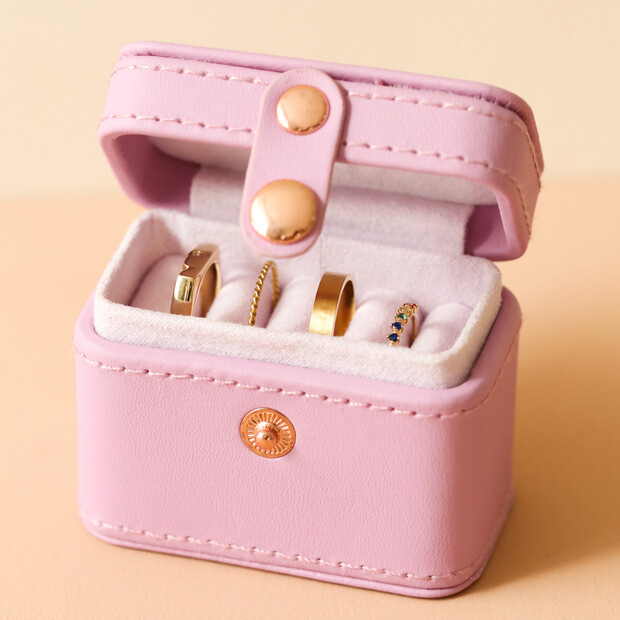 Petite Travel Ring Box in Purple Petite Travel Ring Box in Purple