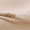 Teen's Layered Beaded Anklet in Grey and Rose Gold