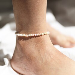 Miyuki Seed Bead and Freshwater Seed Pearl Anklet