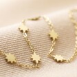 Close-up of Stainless Steel Starry Anklet in Gold