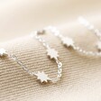 Close-up of Stainless Steel Starry Anklet in Silver