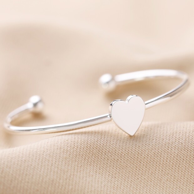 Silver Heart Bangle Silver Heart Bangle