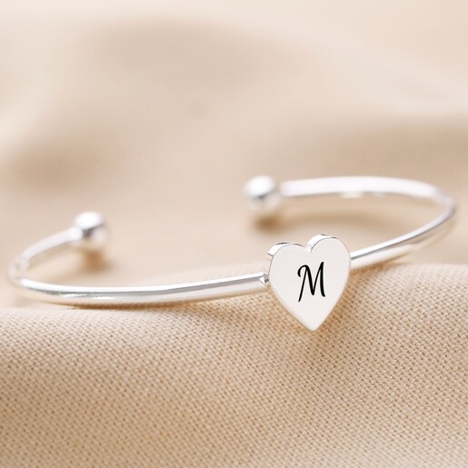 Silver Heart Bangle - Lisa Angel