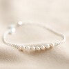 Ladies' Freshwater Pearl Silver Chain Bracelet