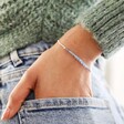 Lisa Angel Ladies' Silver Birthstone Bead Bracelet on Model