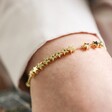 Gold Personalised Delicate Star Bead Friendship Bracelet on Model