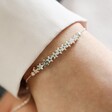 Silver Personalised Delicate Star Bead Friendship Bracelet on Model