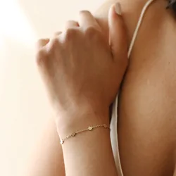 Gold Stainless Steel Starry Bracelet