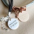 Lisa Angel Multi-Strand Leather and Heart Bracelet with Disc Charm
