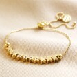 Personalised Delicate Star Bead Friendship Bracelet in Gold