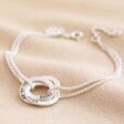 Lisa Angel Ladies' Personalised Sterling Silver Russian Ring Bracelet