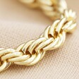Close-up of Plaited Rope Chain Bracelet in Gold