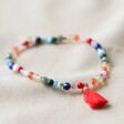 Semi-Precious Stone Bead Bracelet in Rainbow