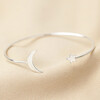 Lisa Angel Ladies' Delicate Silver Moon and Star Torque Bangle