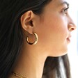 Close-up of Chunky Gold Hoops