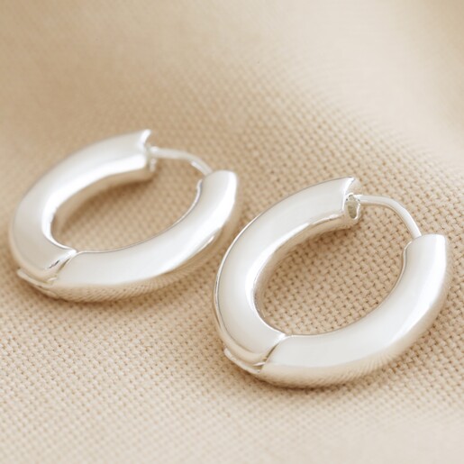 Deia Medium Hoop Earrings in Sterling Silver | Jewellery by Monica Vinader
