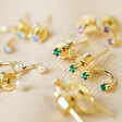Swarovski Crystal Jacket Earrings in Gold