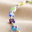 Close-up of Millefiori Heart Bead Necklace