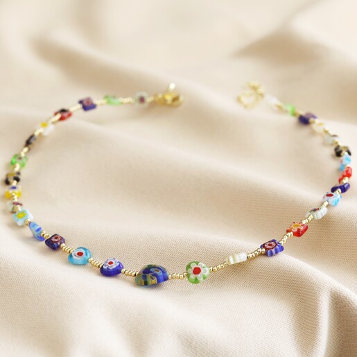 Millefiori Heart Bead Necklace | Lisa Angel