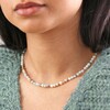 Model Wearing Semi-Precious Stone Beaded Necklace