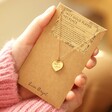 Gold Stainless Steel Close To My Heart Necklace on Card