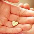 Model Holding Stainless Steel Close To My Heart Necklace