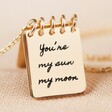 Engraved Personalised Sterling Silver Celestial Notebook Necklace