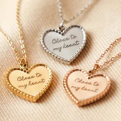 Stainless Steel Close To My Heart Necklace