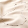 Stainless Steel Long Starry Necklace in Silver Full Length