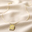 The Sun Tarot Enamel Pendant Necklace in Gold Full Length