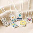 Enamel The Moon Tarot Card Necklace in Silver with Other Styles