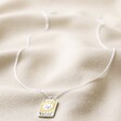 The Sun Tarot Enamel Pendant Necklace in Silver Full Length