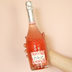 Personalised Love Hearts Rosé Prosecco
