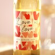 Close Up of Personalised Love is Love Valentine's Day Wine