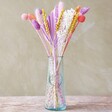 Colourful Springtime Cut Dried Flowers Letterbox Gift in a glass vase