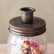 Lid from Dried Flowers Candle Jar