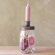 Dried Flowers Candle Jar with Candlesticks