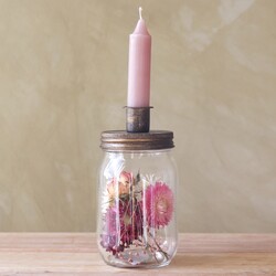 Dried Flowers Candle Jar