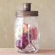 Glass Dried Flowers Candle Jar
