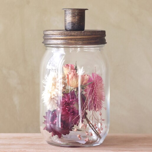 Dried Flowers Candle Jar Lisa Angel