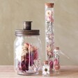 Small Dried Flower Glass Bottle with Other Bottles and Candle Jar