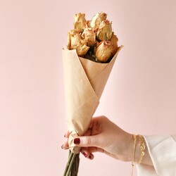 Dried Pink Rose Bouquet