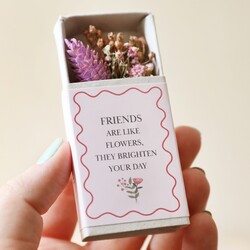 Friend Tiny Matchbox Dried Flower Posy