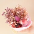 Close Up of Pink Mother's Day Token Dried Flower Posy