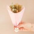 Model Holding Natural Mother's Day Token Dried Flower Posy