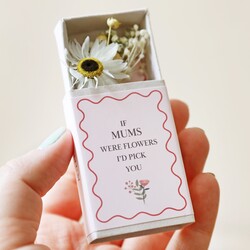 Mum Tiny Matchbox Dried Flower Posy