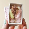 Inside Nana Tiny Matchbox Dried Flower Posy
