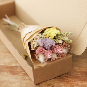 Pastel Dried Flower Posy Bouquet Gift